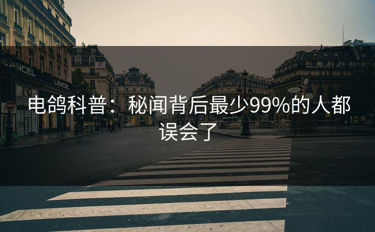 电鸽科普：秘闻背后最少99%的人都误会了
